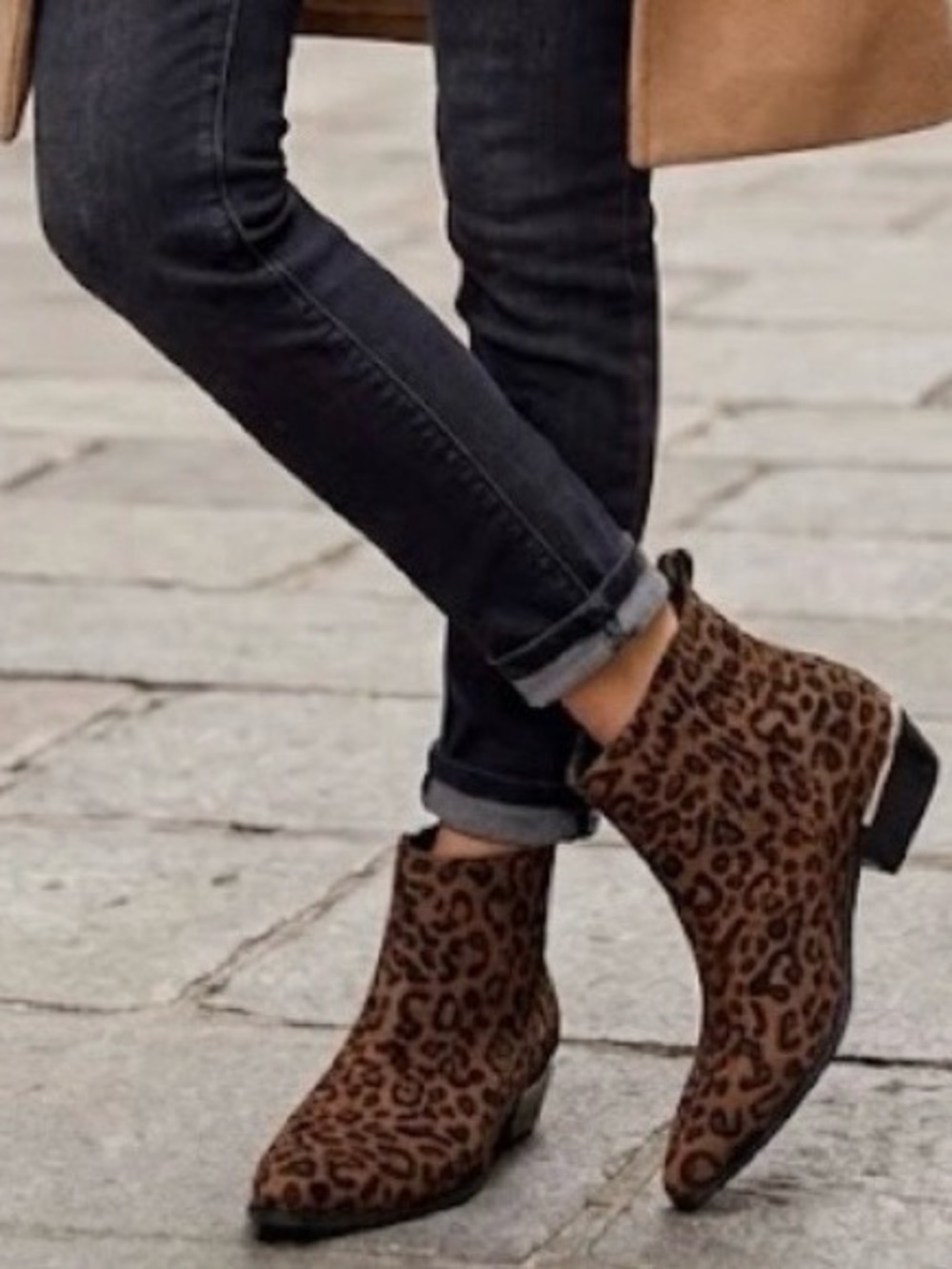 Marc Fisher Leopard Print Ankle Booties in Brown
